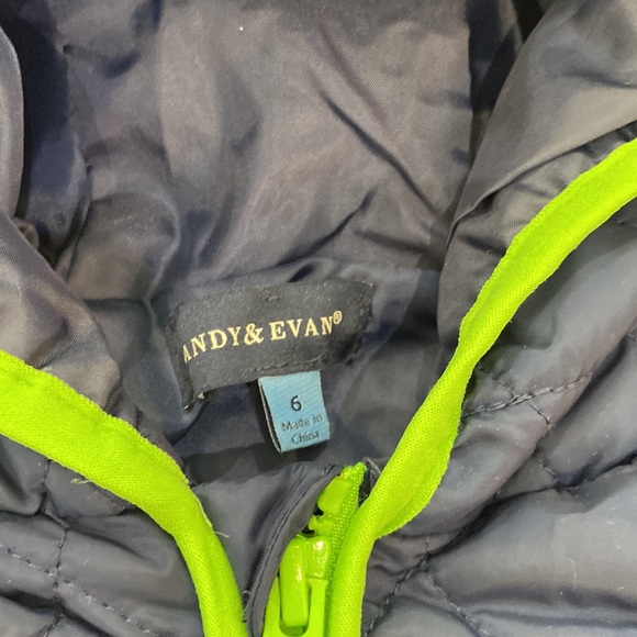 Andy and Evan size 6 navy jacket with hood for boys - Picture 2 of 2